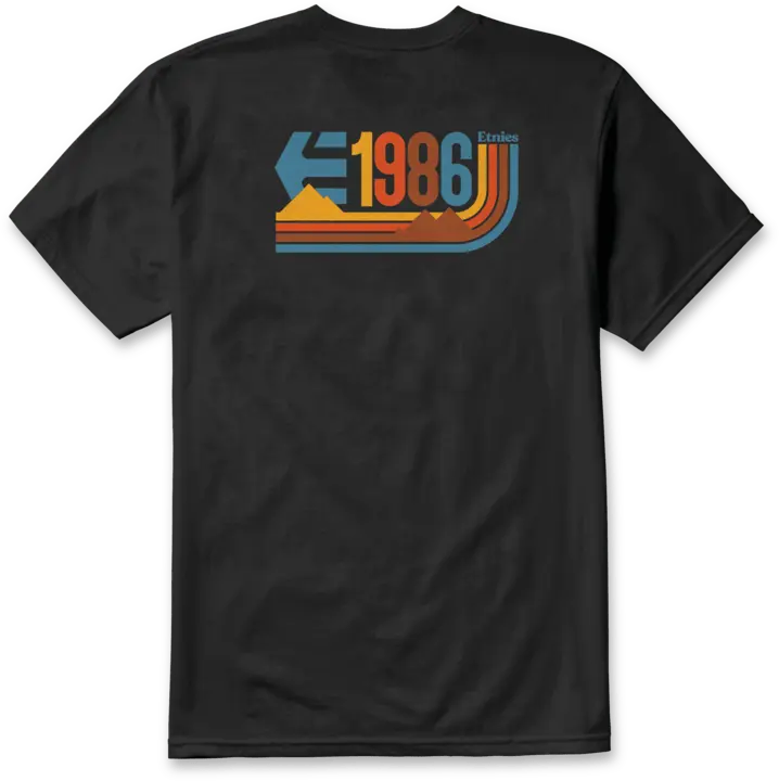 Etnies 1986 tee black – unisex skate clothes