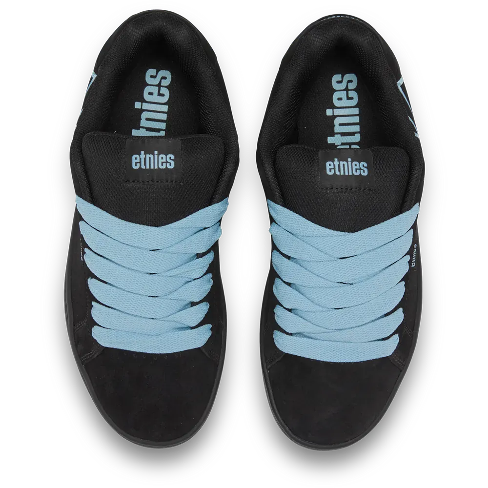 Etnies Black, Baby Blue Suede Skate Shoes – Fader