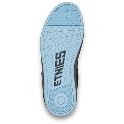 Etnies Black, Baby Blue Suede Skate Shoes – Fader