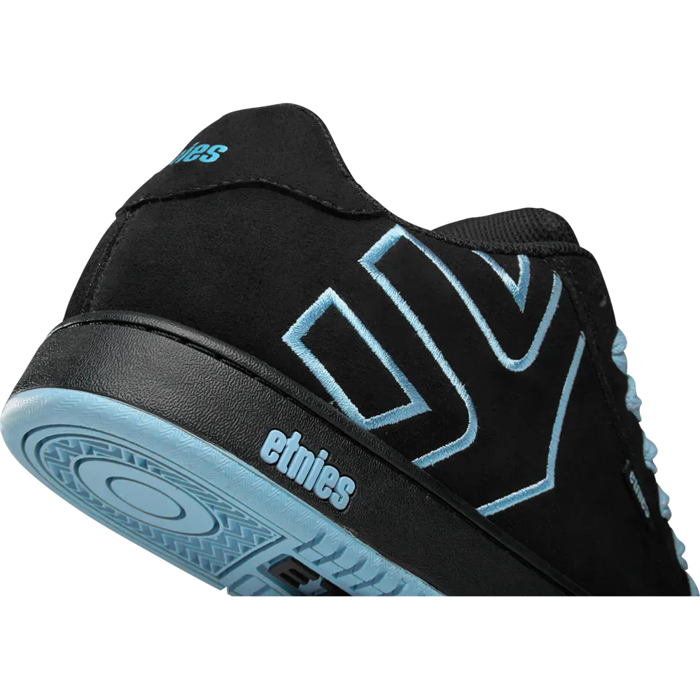 Etnies Black, Baby Blue Suede Skate Shoes – Fader