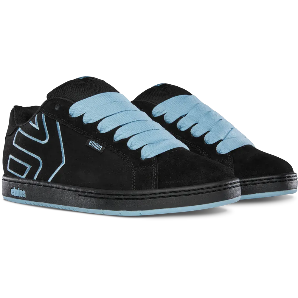 Etnies Black, Baby Blue Suede Skate Shoes – Fader