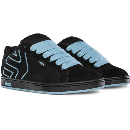 Etnies Black, Baby Blue Suede Skate Shoes – Fader