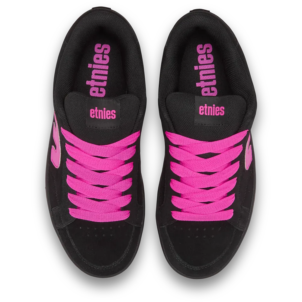 Etnies Black/Pink Chunky Skate Shoes – Kingpin 2K