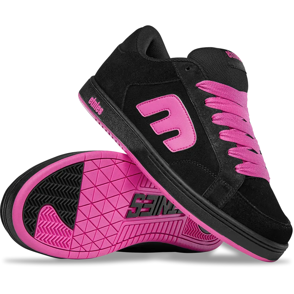 Etnies Black/Pink Chunky Skate Shoes – Kingpin 2K