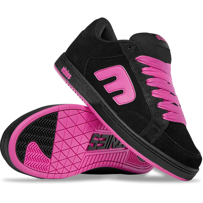 Etnies Black/Pink Chunky Skate Shoes – Kingpin 2K