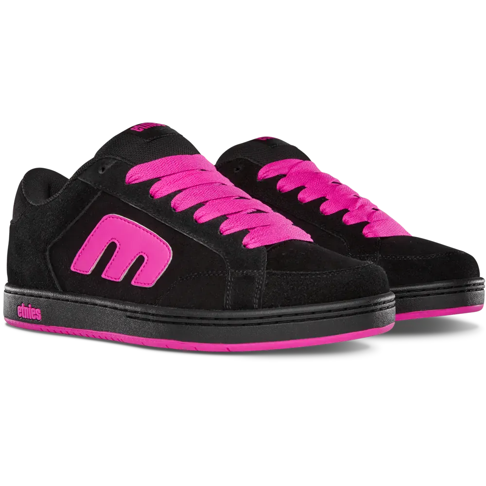 Etnies Black/Pink Chunky Skate Shoes – Kingpin 2K