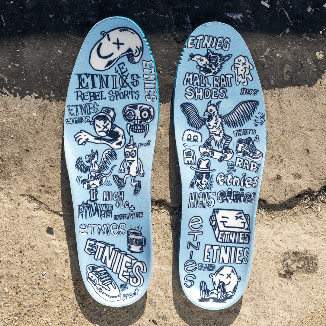 Etnies Light Blue Skate Shoes – Locut Vulc x Fos