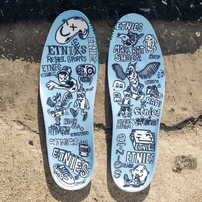 Etnies Light Blue Skate Shoes – Locut Vulc x Fos