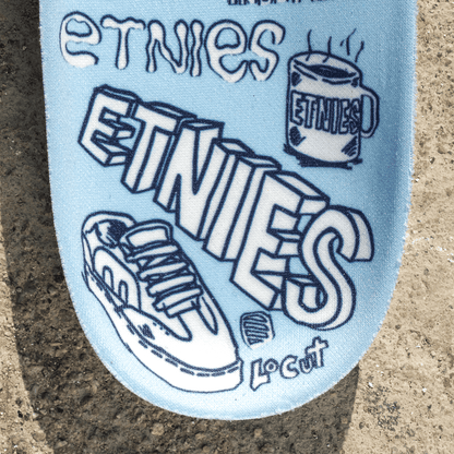 Etnies Light Blue Skate Shoes – Locut Vulc x Fos