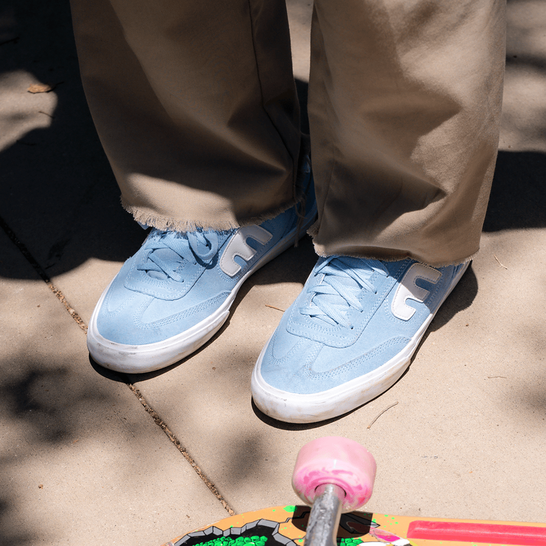 Etnies Light Blue Skate Shoes – Locut Vulc x Fos