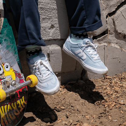 Etnies Light Blue Skate Shoes – Locut Vulc x Fos