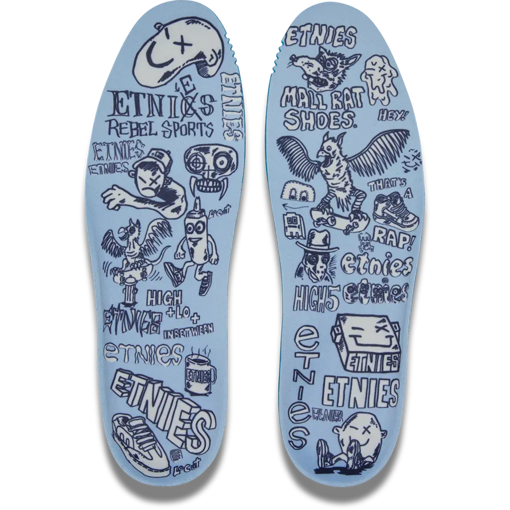 Etnies Light Blue Skate Shoes – Locut Vulc x Fos