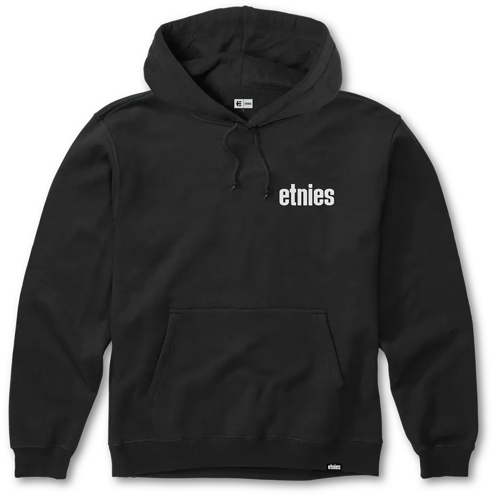 Etnies Black Logo Pullover Hoodie - Fleece  US