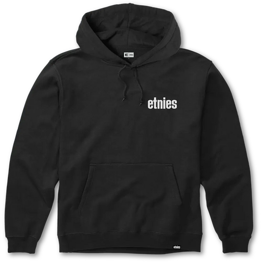 Etnies Black Logo Pullover Hoodie - Fleece  US