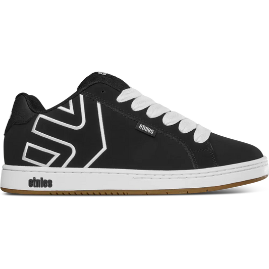Etnies Black and White Suede Skate Shoes – Fader