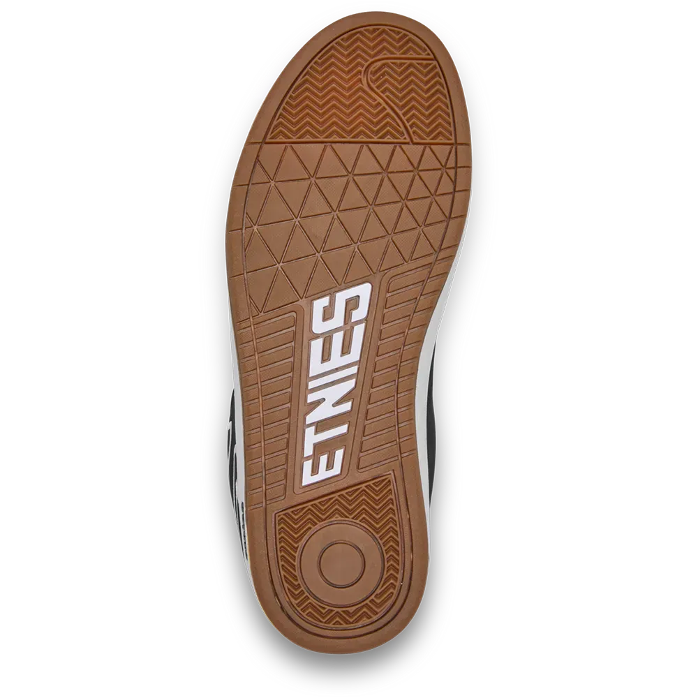 Etnies Black and White Suede Skate Shoes – Fader