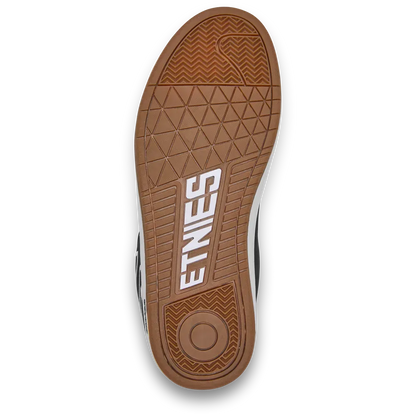 Etnies Black and White Suede Skate Shoes – Fader