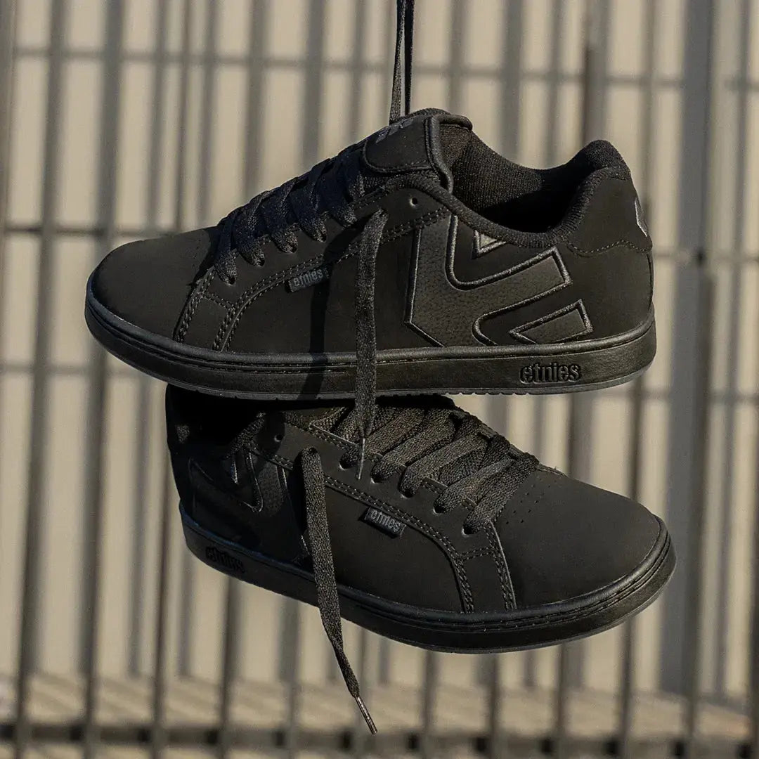 Etnies Black Suede Skate Shoes – Fader  US