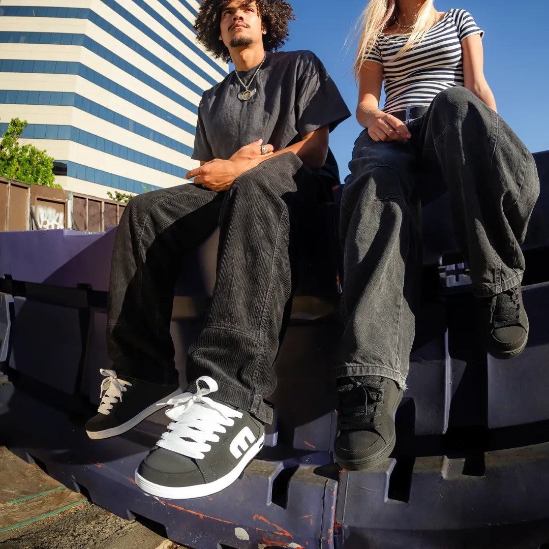 Etnies Black/White Chunky Skate Shoes Kingpin 2K