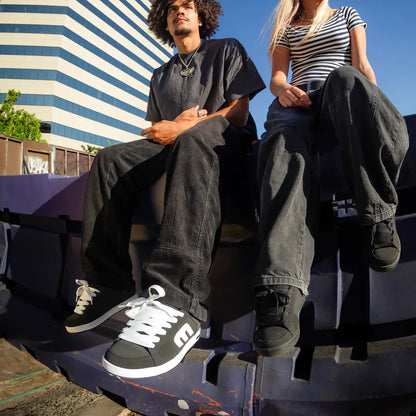 Etnies Black/White Chunky Skate Shoes Kingpin 2K