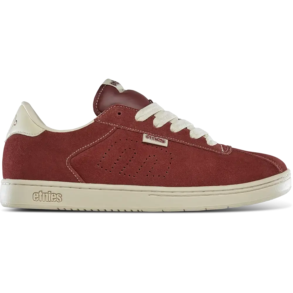 Etnies Scam Low-Top Skate Shoe Burgundy Tan