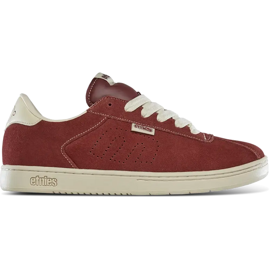 Etnies Scam Low-Top Skate Shoe Burgundy Tan