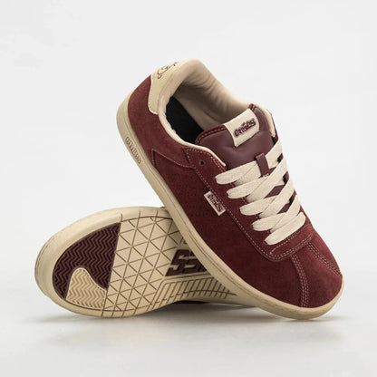 Etnies Scam Low-Top Skate Shoe Burgundy Tan