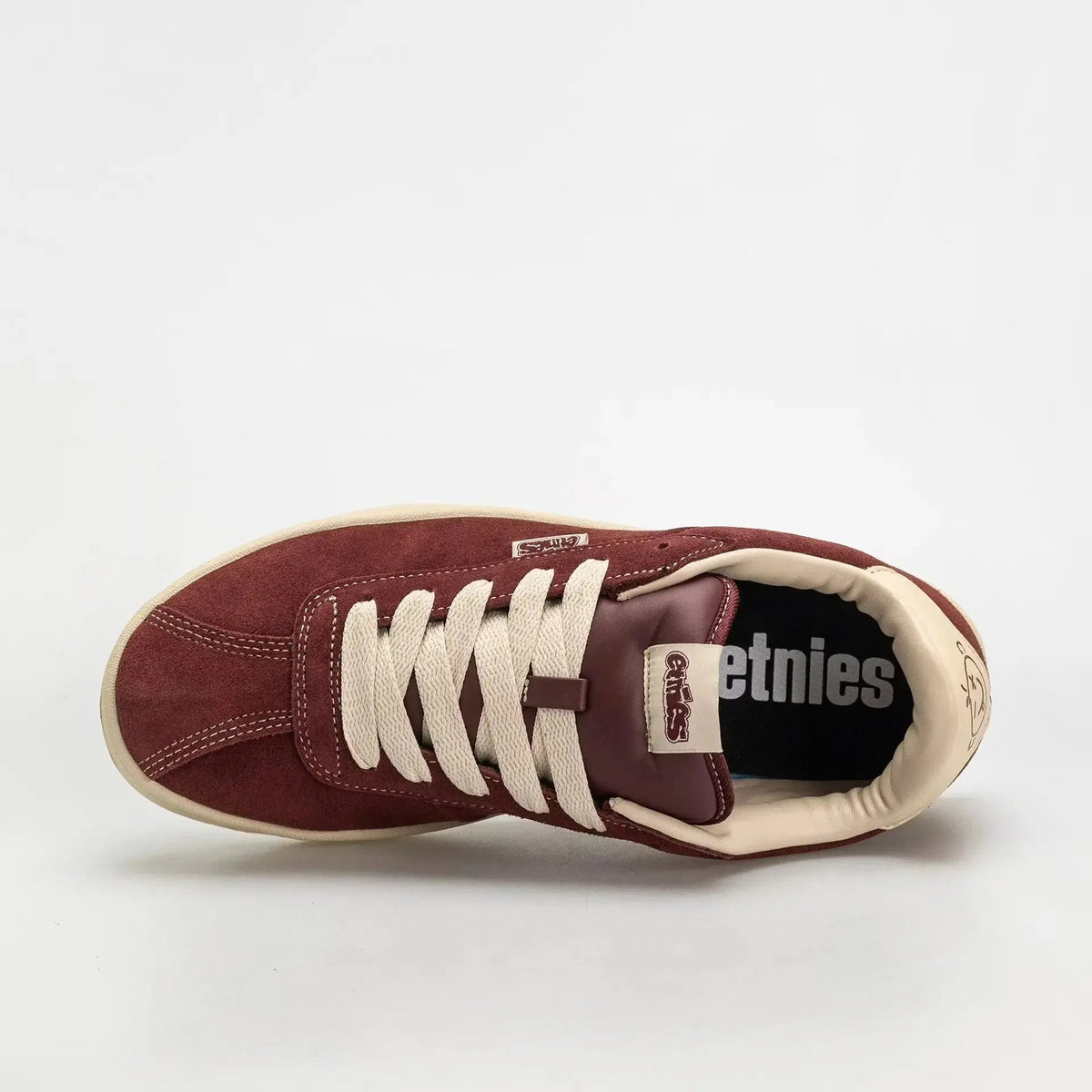Etnies Scam Low-Top Skate Shoe Burgundy Tan