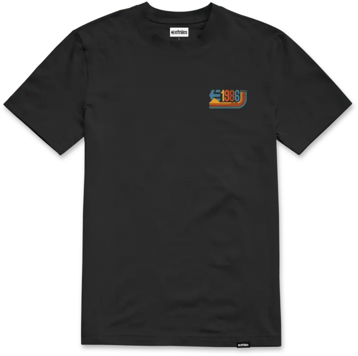 Etnies 1986 tee black – unisex skate clothes