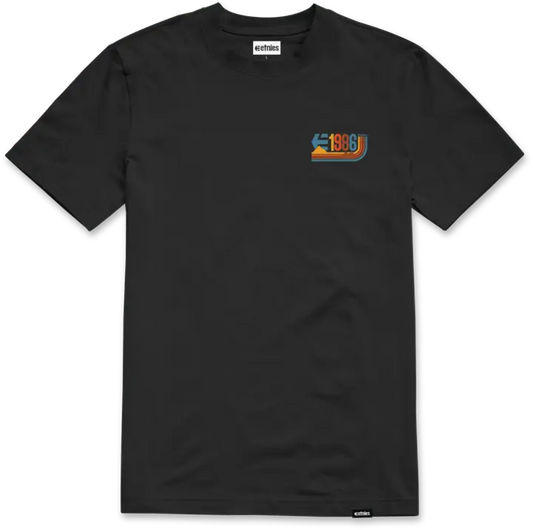 Etnies 1986 tee black – unisex skate clothes