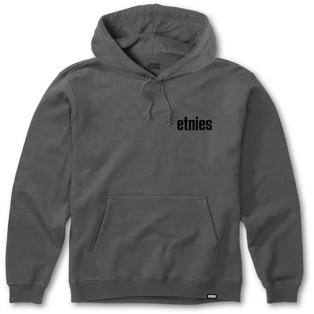Etnies Grey Logo Pullover Hoodie - Fleece  US