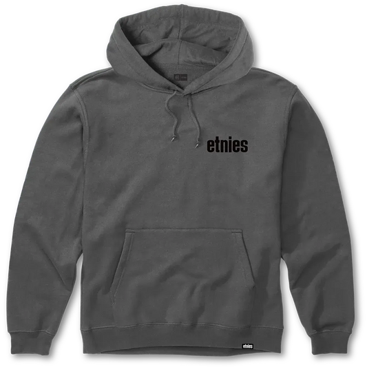 Etnies Grey Logo Pullover Hoodie - Fleece  US
